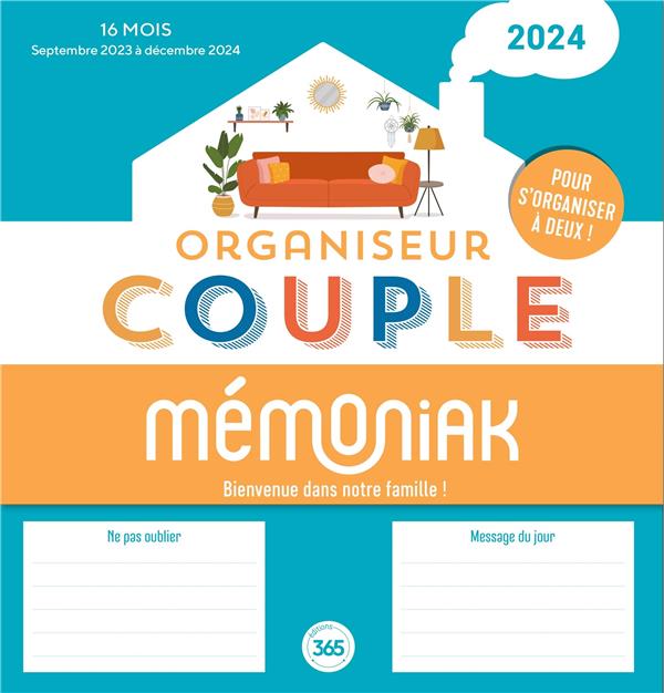 Le Bloc hebdomadaire organiseur familial Mémoniak, calendrier sept. 2023 -  août 2024
