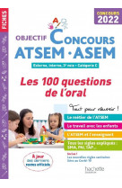 Objectif  concours atsem - asem 2022: 100 questions reponses oral