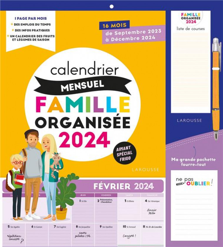 Le Petit Calendrier Hebdo de la Famille Organisée 2023 - 2024