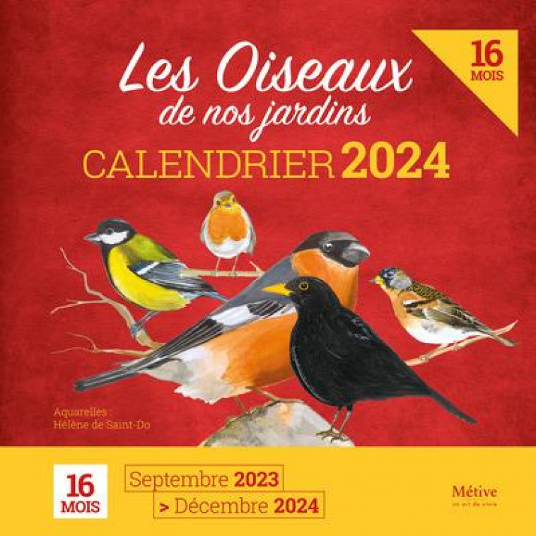 CALENDRIER LES OISEAUX DE NOS JARDINS 2024 - CALENDRIER - La Preface