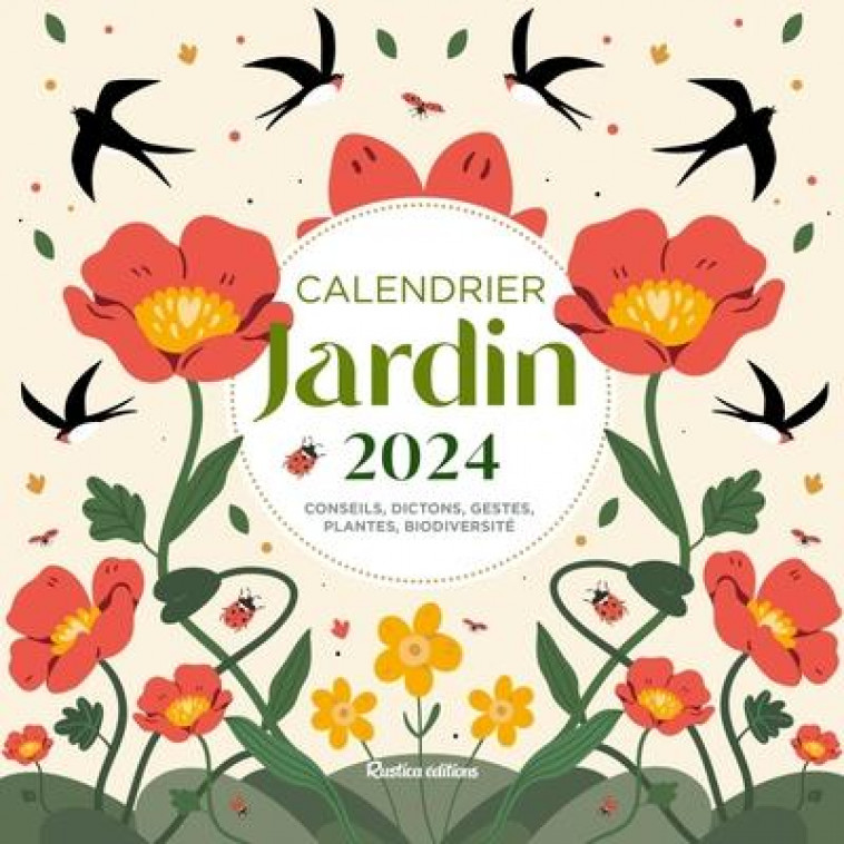Calendrier 2024 - Mural - Fleurs de nos jardins